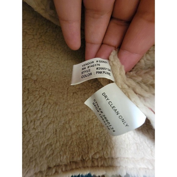 NWT Legacy Falls Western Rose Pink Faux Suede Sherpa Lined Zipper Light Vest Sm - Picture 5 of 6